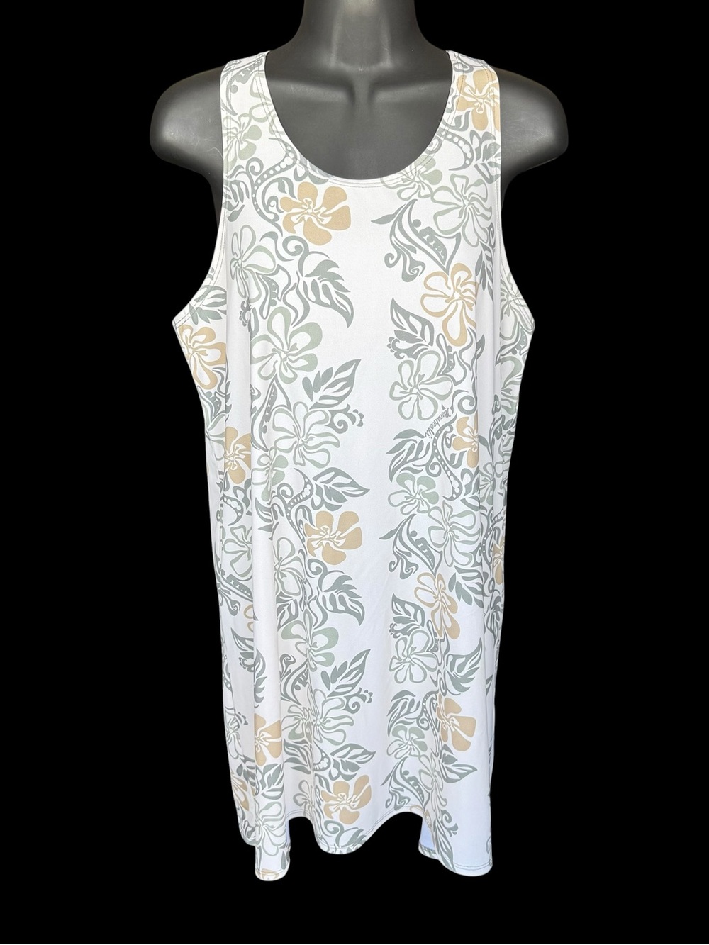 Manuhealii sleeveless short dress polyester spandex stretchy size Medium
